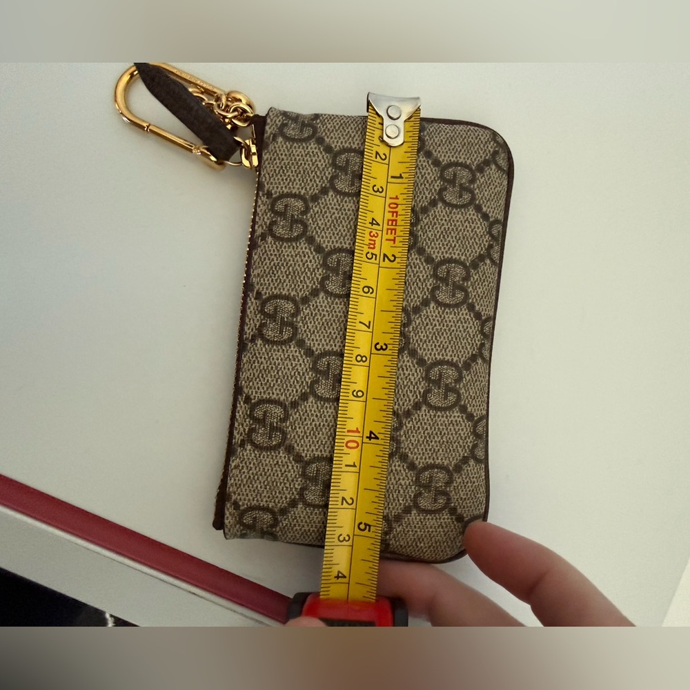 Gucci Ophidia Card Case Monogram Key Pouch - Beige Brown GG Canvas - Picture 12 of 12